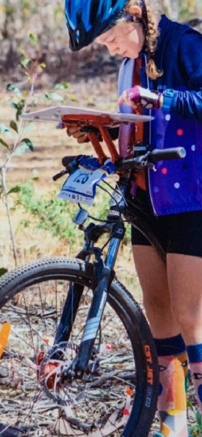 young mountain bike orienteer competes in Canberra