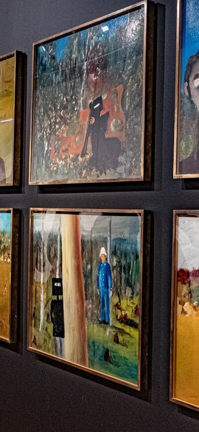 Sidney Nolan Foundation Collection Sidney Nolan Foundation Collection painting hanging in the Nolan Gallery at CMAG