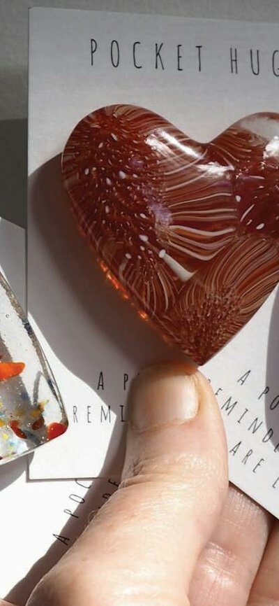 Glass hearts by Lisa Cahill Glass hearts by Lisa Cahill