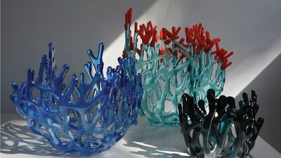 Glass coral sculptures by Lisa Cahill Glass coral sculptures by Lisa Cahill