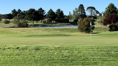 4th hole looking back across the pond