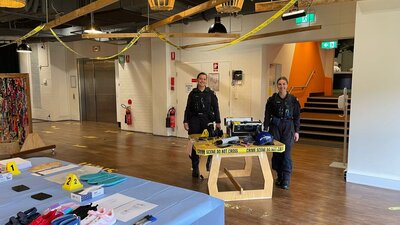 Forensic AFP personnel at Questacon