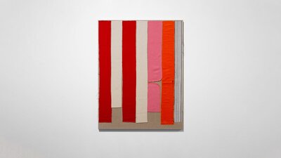 Elizabeth Newman, Jazzy One, 2009. Fabric on linen, 108 × 85 × 3.5 cm. Acquired 2021, Australian Nat Elizabeth Newman, Jazzy One, 2009. Fabric on linen, 108 × 85 × 3.5 cm. Acquired 2021, Australian Nat