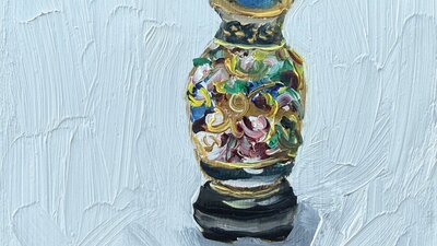 Claire Cusack, Cloisonné, oil on aluminium composite material