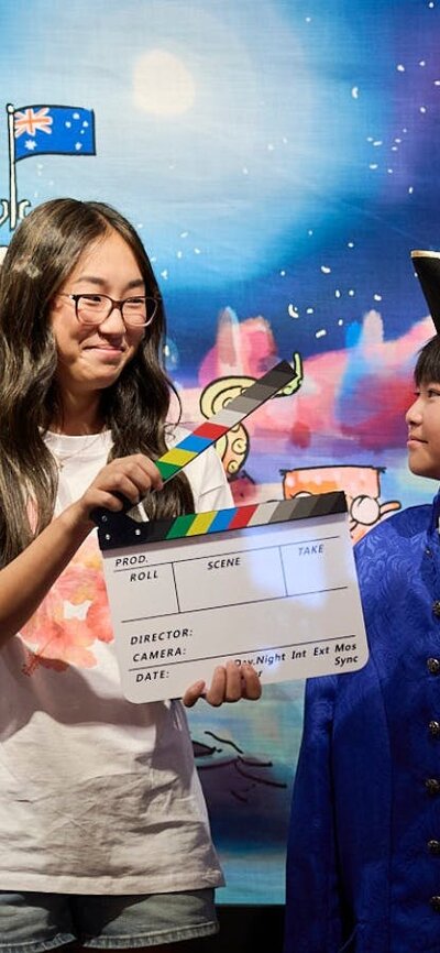 Children play in gallery's interactive space.