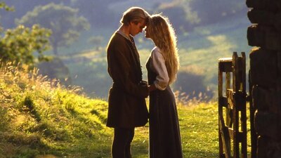 The Princess Bride, Sun 10 May 2:00 PM A woman and man embrace with a field in the background