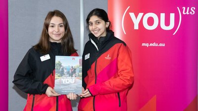 Macquarie University booth at the Canberra CareersXpo