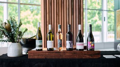 There is a changing line up of local wines each week at the Canberra Cellar Door A line up of local Canberra wines.