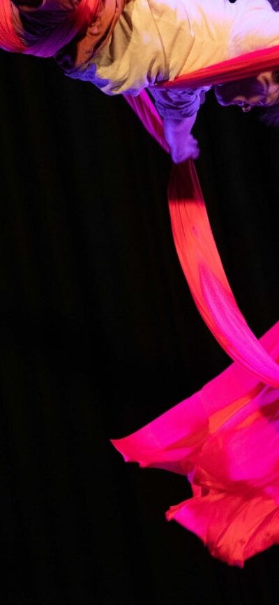 Piratical, Acrobatical, Spectacle with Swash Buckling Circus! Jay wows crowds with his amazing silk skills. Yaarrr!