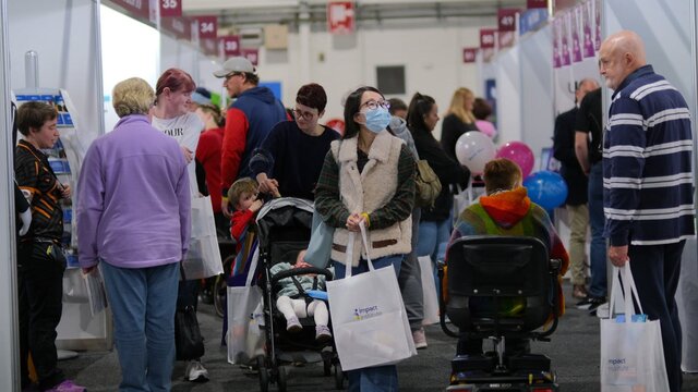 Attendees at the Canberra Disability Expo 2023 Crowd shot of the Canberra Disability Expo 2023