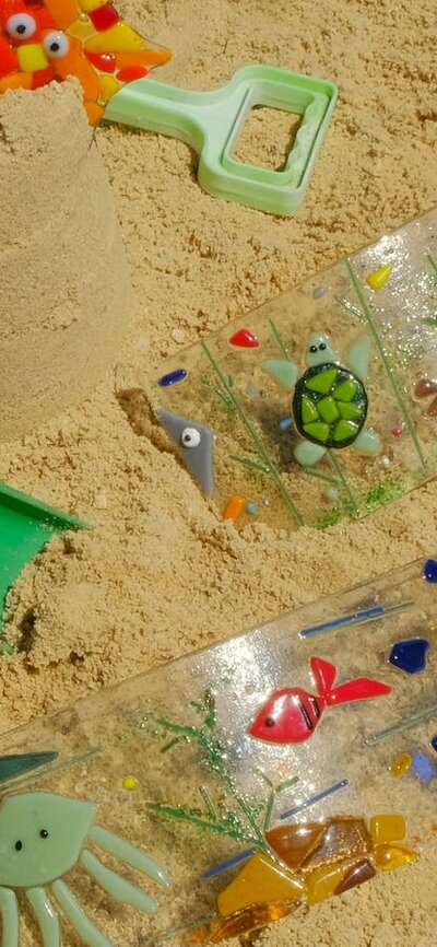 Canberra Glassworks class, Sea Scapes kiln formed and slumped glass sea worlds