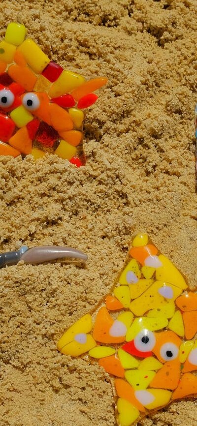 Glassworks class, Mini Fishies made from scrap glass Fish made from glass scraps