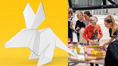 paper bilby and screen printing