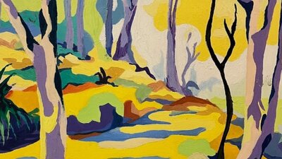 abstract painted landscape
