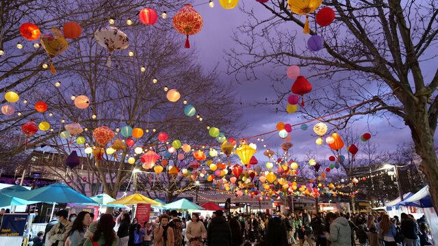 Lantern Street & Night Market Night View of Lantern Street