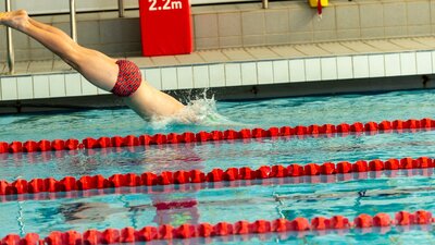 Swimmer diving