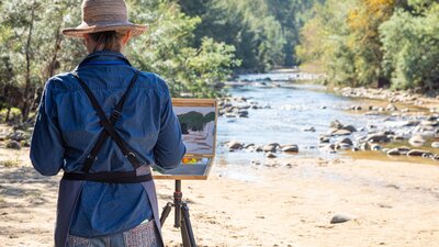 Artist Painting Cotter Bend Artist Painting Cotter Bend