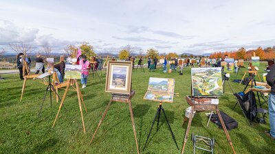 Artwork on display after the 2 hour Quick Draw Event Artwork on display after the 2 hour Quick Draw Event