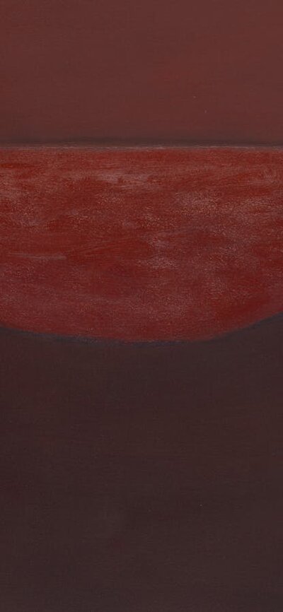 Lizzie Hall, Charon crossing the Acheron (7), 2025 A red painting