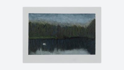 Melissa Hammond, The Resident Swan on the Lake, oil pastels