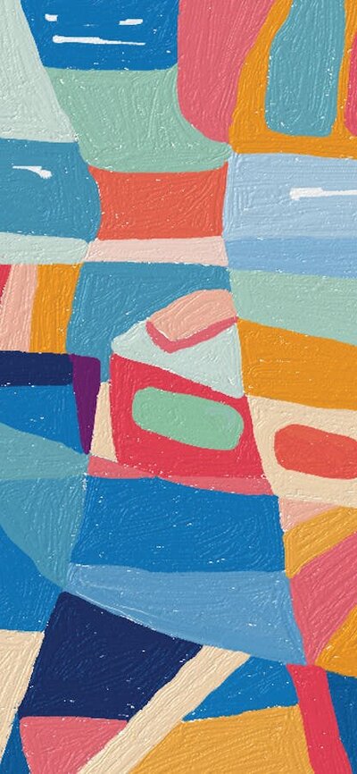 Digital painting of boats on a lake