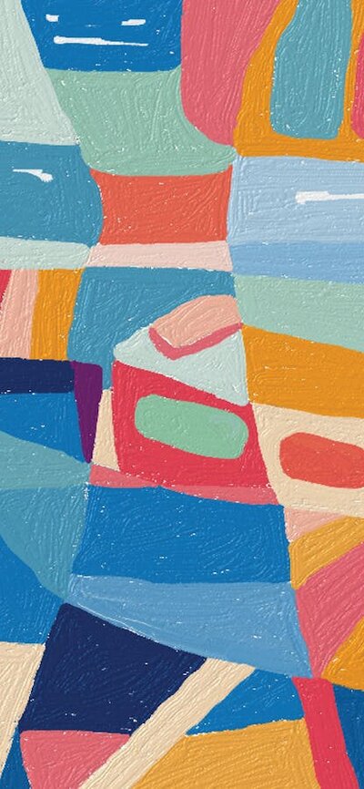 Digital painting of boats on a lake