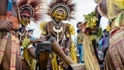 apua New Guinea Independence Day celebration in 1975