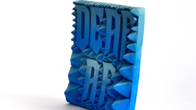 Textured ceramic artwork by Kirsty Collins