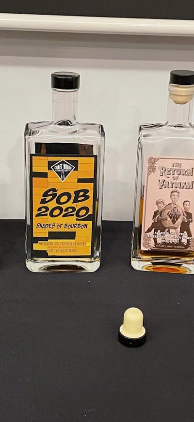 Lineup of Craft Works whiskies