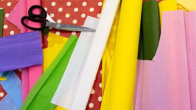 Crepe paper workshop craft materials