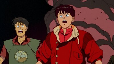 Akira (1988) Animation of two men gasping