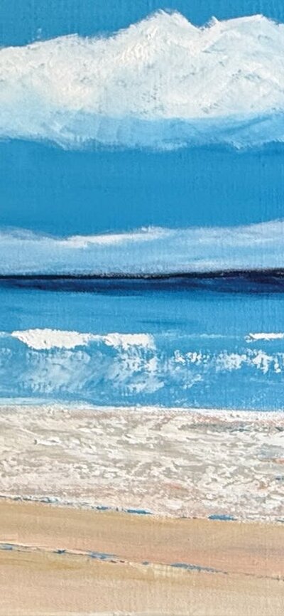 Painting of a sandy beach