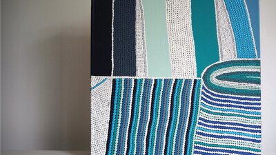 Amanda Westley, Yarluwar Ruwi, Ocean Country painting