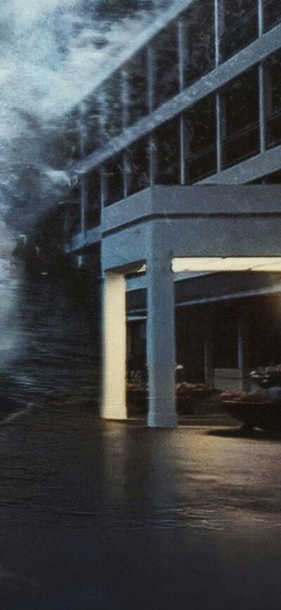 The Wave (Bølgen) 6:00 PM Fri, Sep 25, 2026 Still of two people running into a building while a wave larger than the image is coming towards the