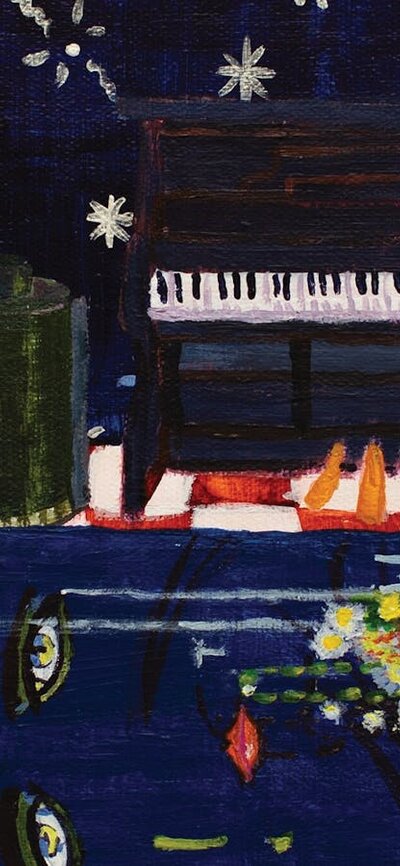 Kiata Mason, The Great Gatsby, detail of painting Kiata Mason, The Great Gatsby, detail of painting