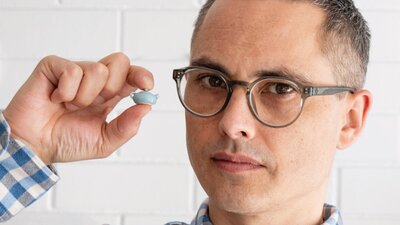 Hamish holding his miniature teapot Hamish holding his miniature teapot