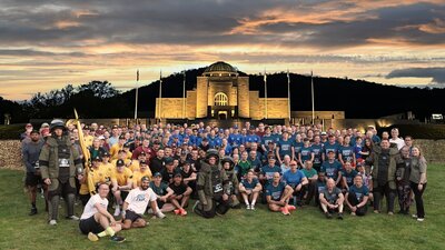 Group of Dusk till Dawn Participants at the front of the AWM