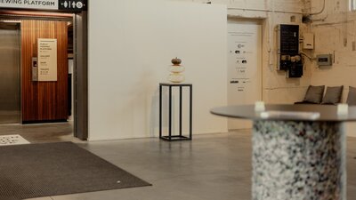 Exhibition end to end by Louis Grant installed at Canberra Glassworks artwork installation