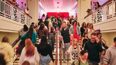 People walking into Old Parliament House