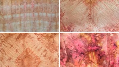 Pink silk painting