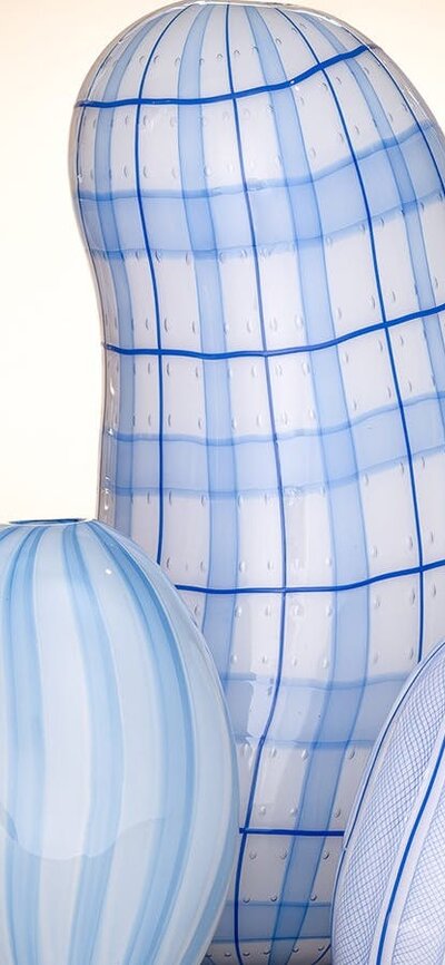 Abstract glass beans