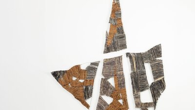 Woven sculpture made from natural fibers