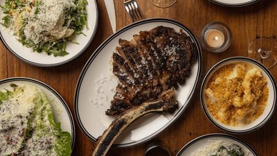 Vice Father's Day Lunch Steak and sides at VICE