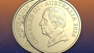 Showing a sneak peek of the 2026 design and the kings effigy