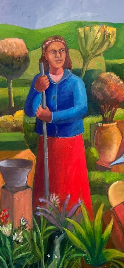 Andrew Antoniou - A Girl’s Own Garden, 2026 Oil on Canvas 110 × 153 cm