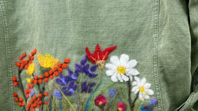 Flower Wool Painting Flower Wool Painting