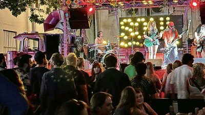 laneway full of people for festival
