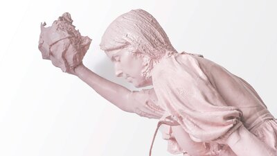 Peculiar and Funny Artwork made of PLA, 23ct Gold, Glass