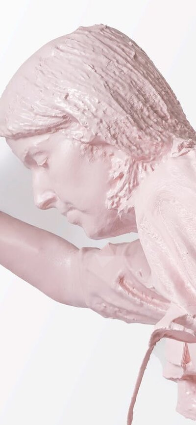 Peculiar and Funny Artwork made of PLA, 23ct Gold, Glass