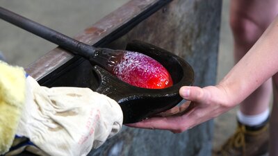 Glass blowing at Canberra Glassworks